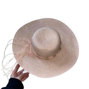 Women's Pink and Tan Hat